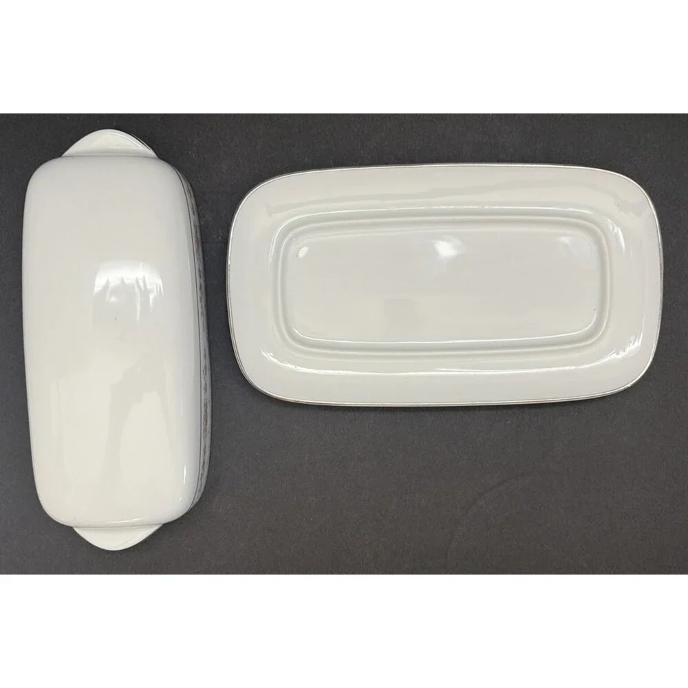 Vintage Noritake Roselane Fine China 1/4 lb Covered Butter Dish with Lid